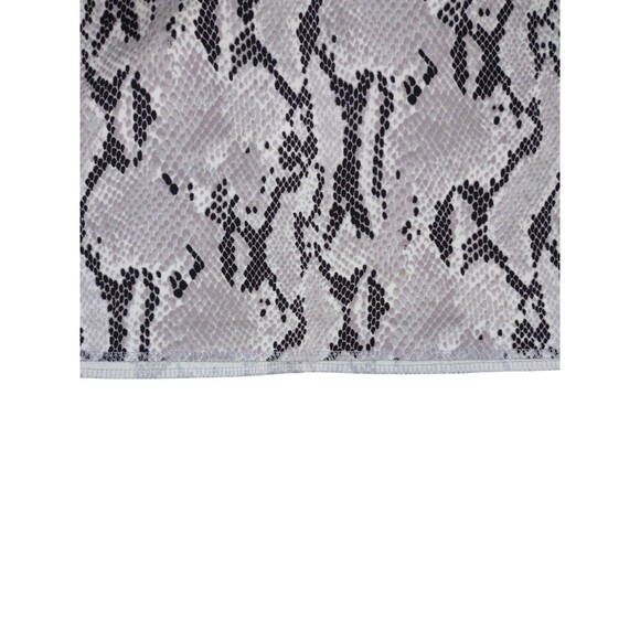 Express Dress L Womens Black White Snakeskin Strappy Open Back Bodycon High Neck - Picture 2 of 7